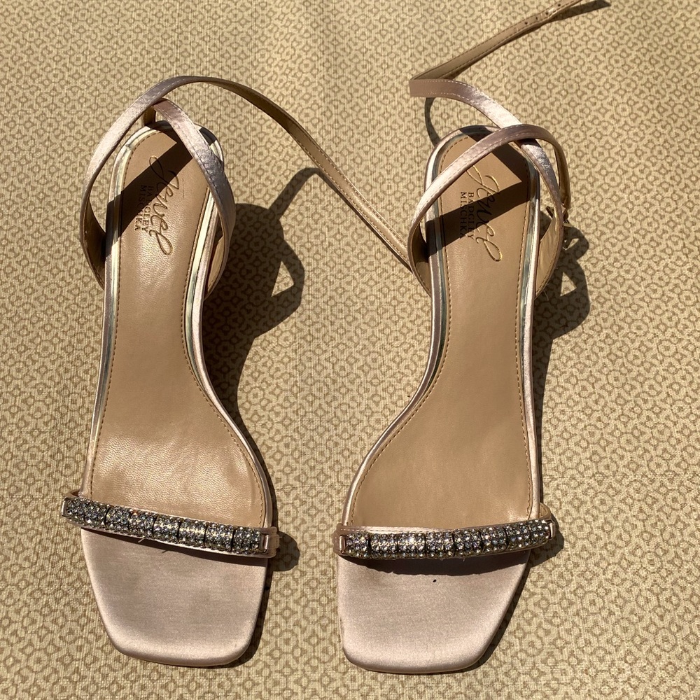Badgley Mischka Jeweled Kitten Heel